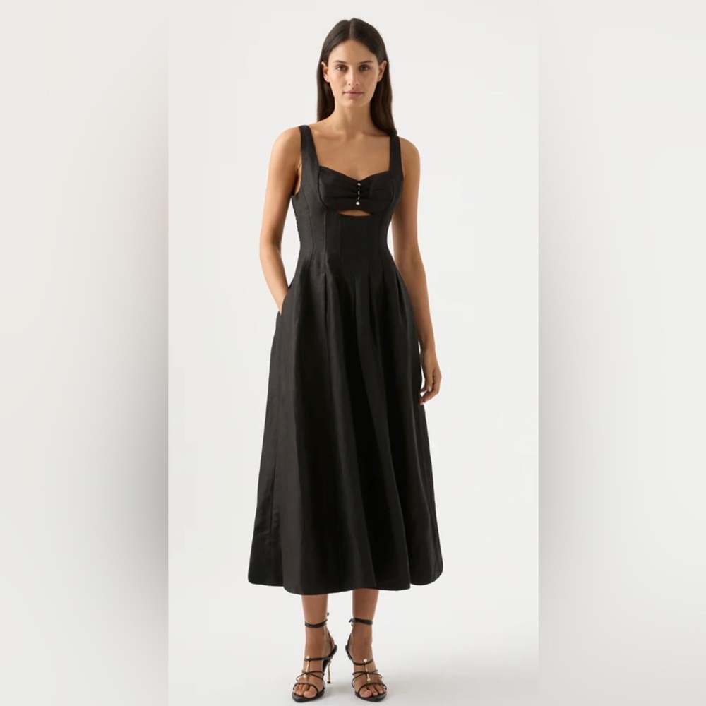 AJE Divinity Pearl Pin MIDI Dress